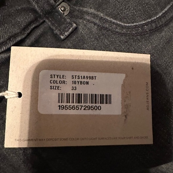 AG Adriano Goldschmied Saige High Rise Straight Jeans 10 Years Boundary - Picture 13 of 15